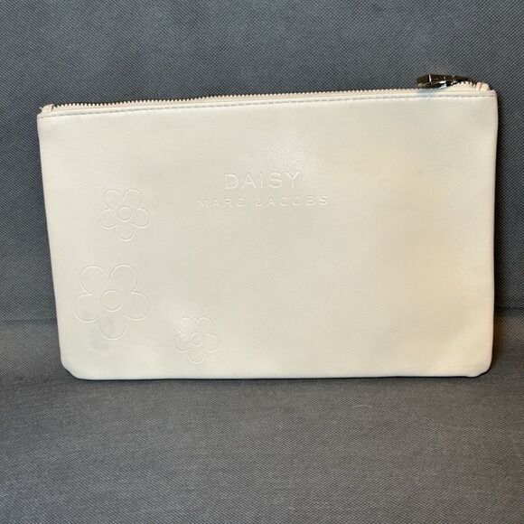 Daisy MARC JACOBS White Large Cosmetic Bag Travel Case/Clutch - Picture 1 of 7
